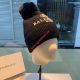 Balenciaga BB Mode Knitted Hat In Black