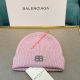 Balenciaga BB Knitted Hat In Pink