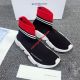 Balenciaga Stripe Speed Sneaker In Black/Red